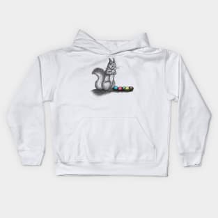 Hungry Squirrel is hungry Kids Hoodie